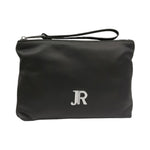 John Richmond Pochette Nero Argento in Pelle Laminata da Donna