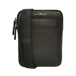 John Richmond Borsello Nero in Pelle con Tracolla Logata da Uomo