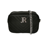 John Richmond Camera Bag Nera Argento Trapuntata da Donna