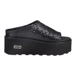 Cult Ciabatta Traforata Platform Nera con Borchiette da Donna