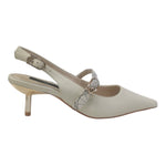 Gattinoni Slingback Donna Avorio con Cinturino con Stampa Teodosia e Tacco a Spillo 60mm