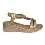 Valleverde Sandalo Platino Gioiello con Zeppa da Donna