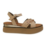 Laura Bizzarri Sandalo Beige con Zeppa e Catena da Donna