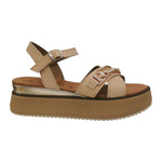 Laura Bizzarri Sandalo Beige con Zeppa e Catena da Donna