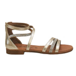 Laura Bizzarri Sandalo Platino Tallonato con Strass da Donna