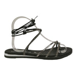 Laura Bizzarri Infradito Nero alla Schiava con Strass da Donna