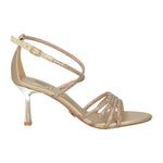 Albano Vanity Sandalo con Tacco 70mm Donna Platino con Strass Colore Oro