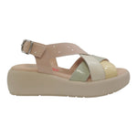 Callaghan Sandalo Crema Verde con Zeppa da Donna