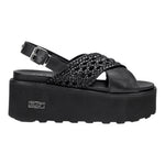 Cult Sandalo Platform Nero con Fasce ad Incrocio da Donna