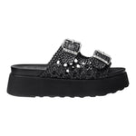 Cult Scalzato nero Platform in Pelle Intrecciata da Donna