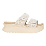 Hey Dude Delray Slide Surf Baja Ciabatta Platform Donna in Tessuto Beige