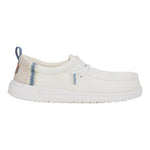 Hey Dude Wally Y Craft Linen Slip On Bambino in Tessuto Bianco