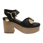 Janet&Janet Sandalo Nero con Plateau t.9 da Donna