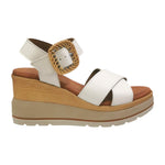 Laura Bizzarri Sandalo Bianco con Zeppa e Fibbia da Donna