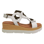 Laura Bizzarri Sandalo Bianco con Disegni Geometrici da Donna