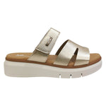 Susimoda Ciabatta Platino Laminato con Zeppa da Donna