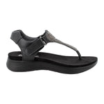 Enval Soft Infradito Nero con Strass da Donna