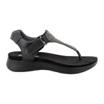 Enval Soft Infradito Nero con Strass da Donna