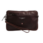 Aeronautica Militare Pochette Moro con Polsino e Tracolla Linea Vintage da Uomo