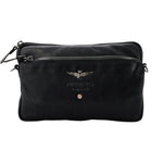 Aeronautica Militare Pochette Nera con Polsino e Tracolla Linea Vintage da Uomo