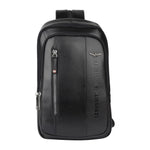 Aeronautica Militare Monospalla Nero Linea Thunder in Pelle da Uomo