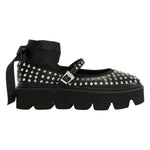 Buffalo Darya Mary Stud Ballerina Nera Platform con Borchie da Donna
