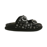 Cult Young Ciabattina Nera con Borchie e Fibbie da Bambina