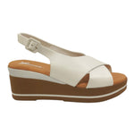 Susimoda Sandalo Bianco in Pelle con Zeppa da Donna