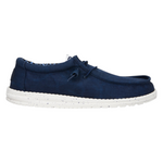 Hey Dude Wally Stretch Canvas Slip On Uomo in Tessuto Blu