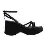 Buffalo Joy Miss Sandalo Nero con Zeppa da Donna