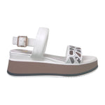 Gold&Gold Sandalo Bianco con Zeppa da Donna