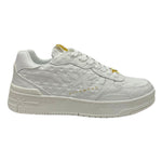 John Richmond Sneakers Bianca Logata con Accessorio Dorato da uomo