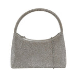 Della Fonte Borsetta a Spalla Argento Ricoperta da Strass da Donna