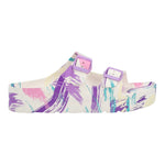Ellesse Ciabatta Bianca Multicolor con Doppia Fibbia in Gomma da Donna