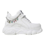 Buffalo Cld Corin Chain Sneakers Bianca Platform con Catena Logata da Donna