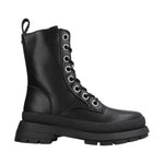 Buffalo Scarlet Anfibio Alto con Lacci e Zip da Donna