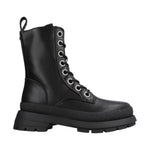 Buffalo Scarlet Anfibio Alto con Lacci e Zip da Donna
