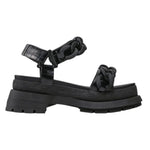 Buffalo Rude Chain Sandalo nero Platform con Catene da Donna