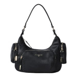 Gaelle Borsa a Spalla Donna in Ecopelle Nera con Tasconi