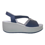 Enval Soft Sandalo Blu con Zeppa da Donna