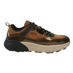 Jeep Sneakers Uomo in Camoscio e Tessuto Tabacco con Fondo Rialzato