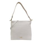 M Brc Borsa a Spalla Donna Linea Piuma in Pelle Bianca con Tracolla