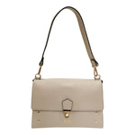 M Brc Borsa a Spalla Donna con Doppia Pattina in Pelle Avorio