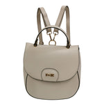 M Brc Borsa/Zaino Donna Linea Curvy in Pelle Avorio con Pochette
