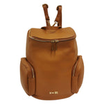 M Brc Zaino Donna in Pelle Cuoio Linea Voyager con Tasche Laterali e Chiusura con Cerniera