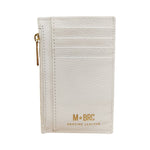 M Brc Portacarte Donna in Pelle Bianco Verticale