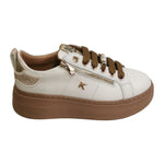 Keys Sneakers Donna in Pelle Bianca con Charm