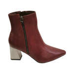 Ferrè Stivaletto Donna in Ecopelle Bordeaux con Zip Interna