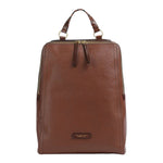 The Bridge Zaino Linea Ines Donna in Pelle Cuoio con Doppia Zip