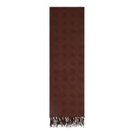 Guess Foulard Donna in Tessuto Cioccolato 4G Logo Peony con Frange